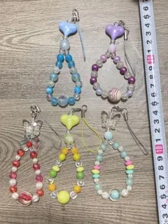 ビーズキーホルダー　ストラップ　ハンドメイド