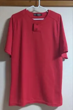 美品★MIZUNO ミズノ 半袖 ユニフォーム Oサイズ 野球 赤 LL XL