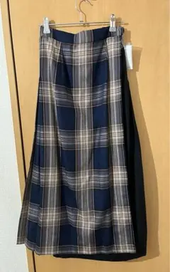 巻きスカート　プリーツ　チェック柄