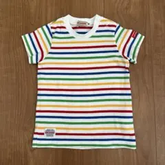 【即購入可】ミキハウス　Tシャツ　ボーダー　マルチカラー　80