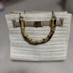 【春＆夏】GRL 2wayベージュ カゴのトートバッグ＆ショルダーバッグ