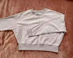 Forever21 薄いピンク クロップドスウェット レディース 子供 冬服秋服