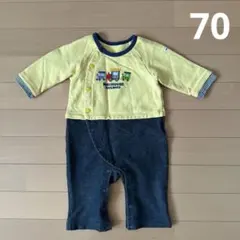 MIKI HOUSE ミキハウス 列車刺繍ロンパース　70㎝