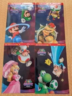 映画 スーパーマリオギャラクシー【クリアファイル4枚セット】コンプリート 非売品