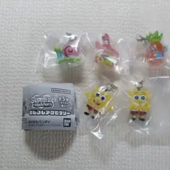 【7-11】スポンジ・ボブ めじるしアクセサリー　コンプリート　全5種