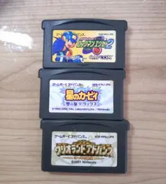 GBAソフト 3本セット ロックマンエグゼ2 星のカービィ ワリオランド