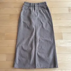 デニムスリットナローロングスカート　S