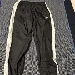 Nike シャカシャカズボン L 黒/白 ストライプ
