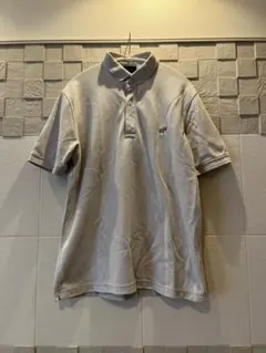 【green label relaxing】ライトグレー ポロシャツ 象刺繍