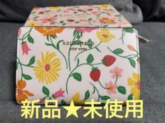 【新品★未使用】kate spade 花柄 二つ折り財布