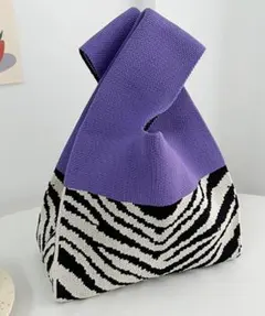 ニット編み ミニバッグトートバッグ レディース ハンドバッグサブバッグ軽量