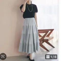 美品　ラブティックボンボン　3段ティアード　プリーツスカート　36のサムネイル
