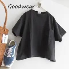 Goodwear グッドウエア　USA　ワイド　ショート丈Tシャツ　M　グレー