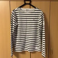 ストライプデザイン 長袖カットソー Mサイズのサムネイル