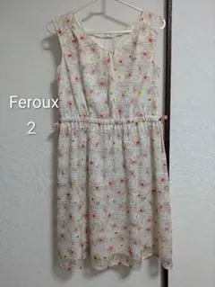 Feroux フェルゥ 花柄 ノースリーブ ワンピース