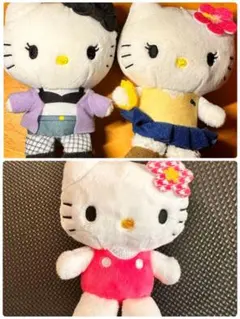 ハローキティ ぬいぐるみ 3体 点セット約15cm