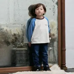 プティマイン　【Lee】カットデニムパンツ　90センチ　ブルー　新品