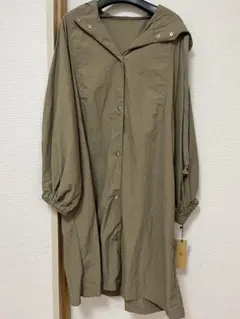 r.p.s フード付ボリューム袖ナイロンBIGコート 新品