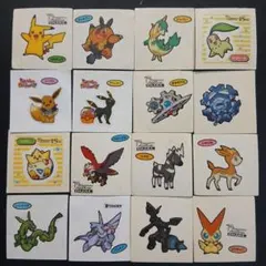 【ジャンク】ポケモンパンシール　ポケモンデコキャラシール　まとめ売り16枚