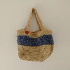 ハンドメイド　麻紐バッグ　トートバッグ