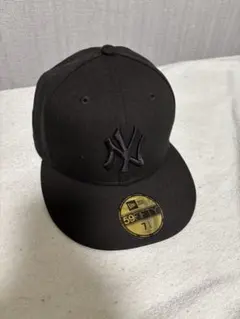 ニューエラキャップ 59ニューヨークヤンキース　オールブラック　【7 8/3】