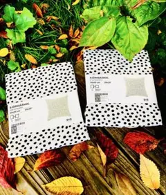 Newドット！IKEA クッションカバー ブロ ームンカル 50×50×2新品