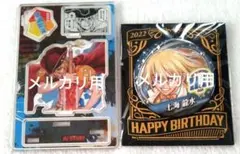 Dr.STONE 七海龍水 バースデイ缶バッジ&アクリルジオラマフィギュア