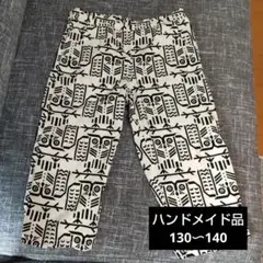 新品未使用　ハンドメイド　フクロウ柄 ハーフパンツ130〜140