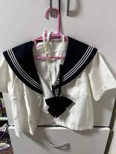 セーラー服上着 Lサイズ 白と紺