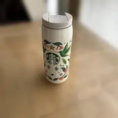 Starbucks ステンレス水筒 花と鳥デザイン