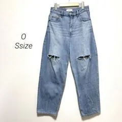 Mila Owen ミラオーウェン ワイドテーパードカットアウトデニムパンツ