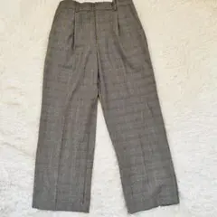 クロッシーCLOSSHIチェック柄タック入りワイドパンツのサムネイル