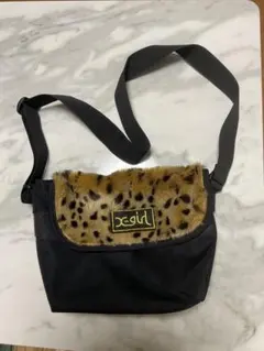 x-girl レオパードファー ショルダーバッグ