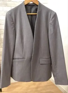 グレー　ジャケット　ノーカラージャケット　フォーマル　美品