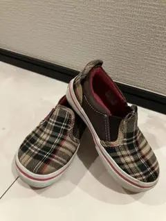 VANS チェック柄 スリッポンシューズ　16センチ