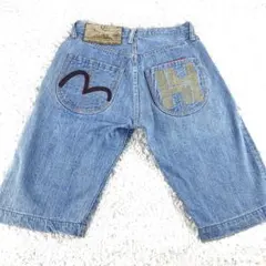 EVISU エヴィス デニムショートパンツ Lot.7001 w36 白カモメ - メルカリ
