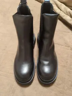 ZARA★ブラック サイドゴアブーツ 合成皮革36新品タグ付き