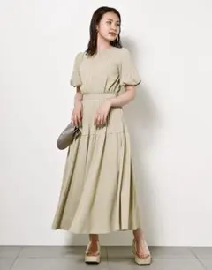 【新品未使用】snidel バックデザインプリーツワンピース【ミント】