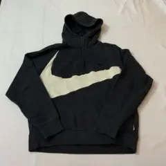 NIKE ナイキ スウッシュ フリース ハーフジップ フーディ パーカー L 黒