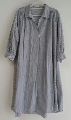 GU ストライプ 長袖シャツワンピース　大きめ