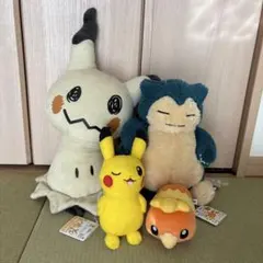 ポケモンぬいぐるみまとめ売り　ピカチュウ　カビゴン　アチャモ