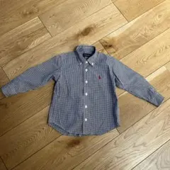 Ralph Lauren 長袖シャツ 100cm ネイビー・ホワイトチェック
