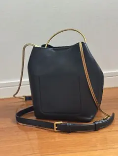 値下げ！GIANNI CHIARINI ブラックレザーショルダーバッグ 2way