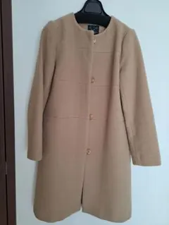 ベージュ ミディアムコート M