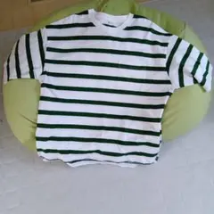 GU メンズボーダー ポケットTシャツ グリーン XL　ほぼ新品のサムネイル