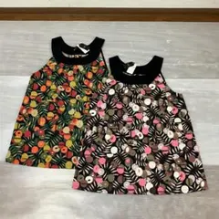 【タグ付き】LIBERTY リバティ エプロン 色違い 2枚組 後ボタン