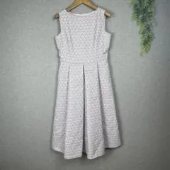 【新品未使用】ANAYI アナイ 総柄 ノースリーブ ワンピース ピンク 36