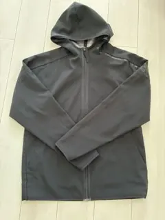 adidas フード付きパーカー ブラック✖️グレー　リバーシブル