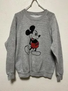 USA製80sディズニーミッキースウェット杢グレーvintage【最終お値下げ】