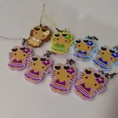 日焼けキティ　ラバーストラップ　8個セット